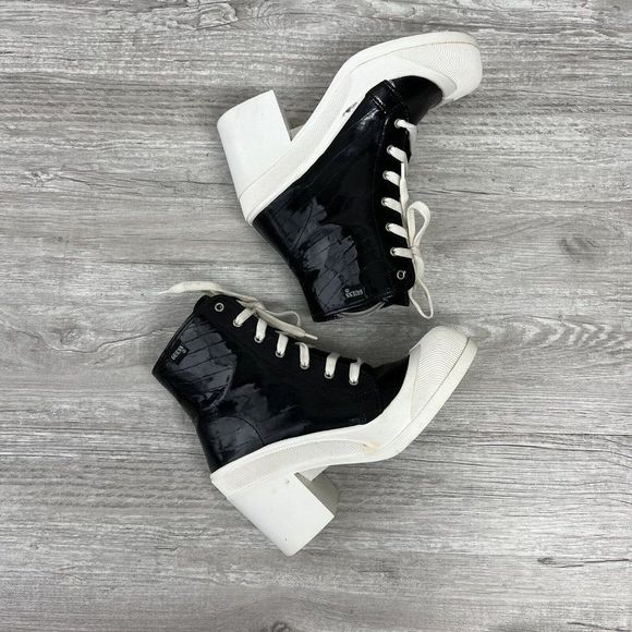 Guess RARE Y2K 1990’s Vintage Spain Made Chunky Black Platform High Top Women 6 - Picture 7 of 10